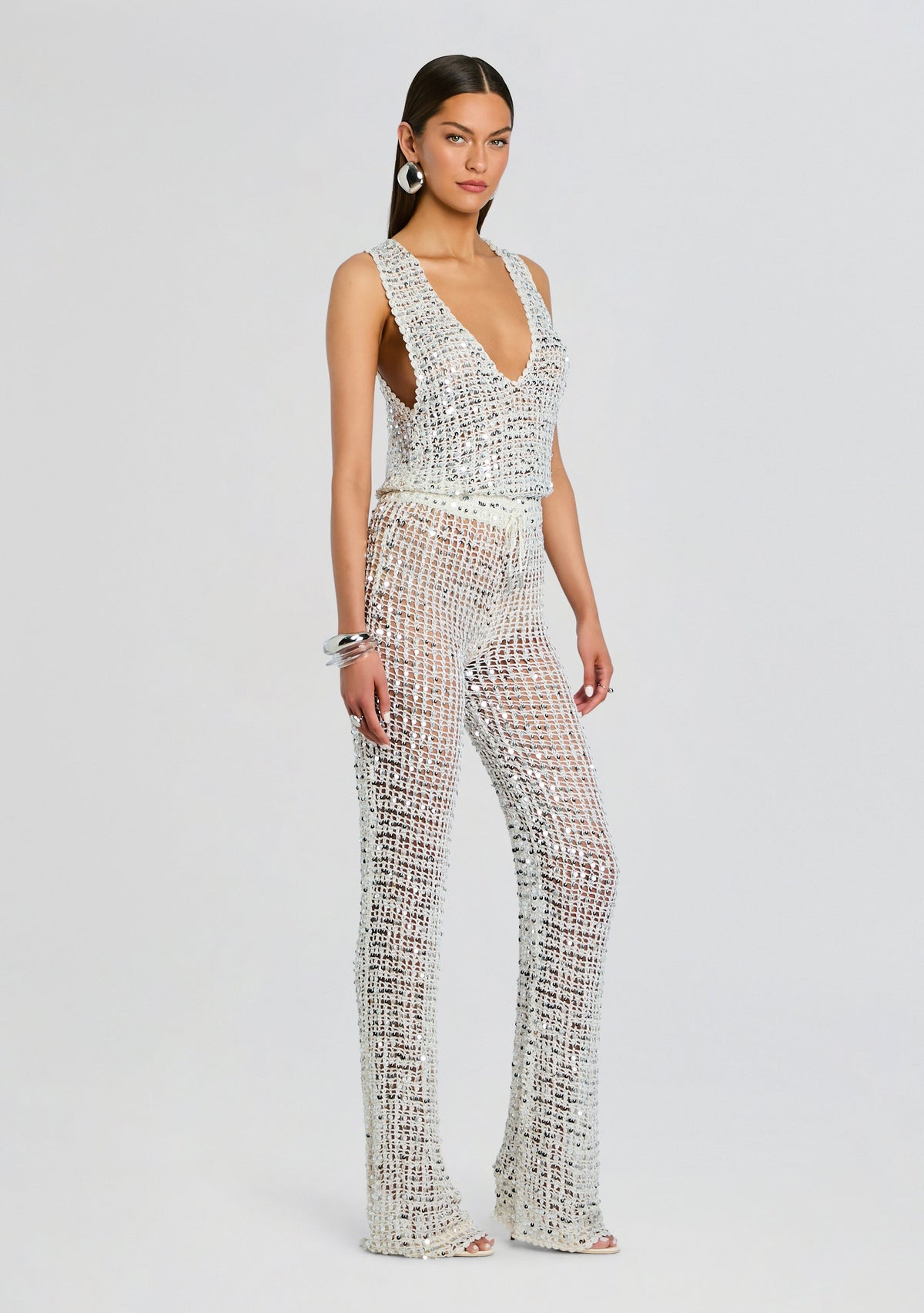 Nirvana Sequin Crochet Jumpsuit