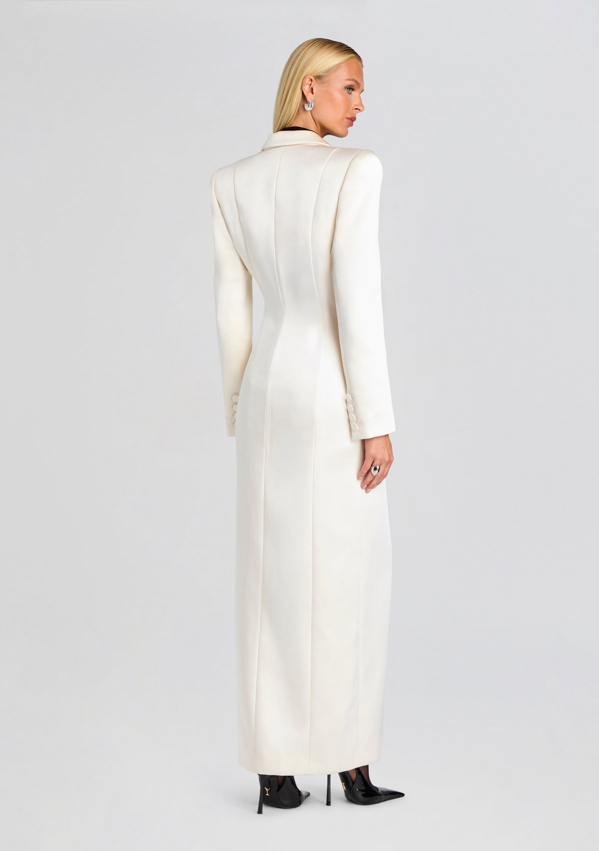 Satin Amberly Blazer Evening Dress