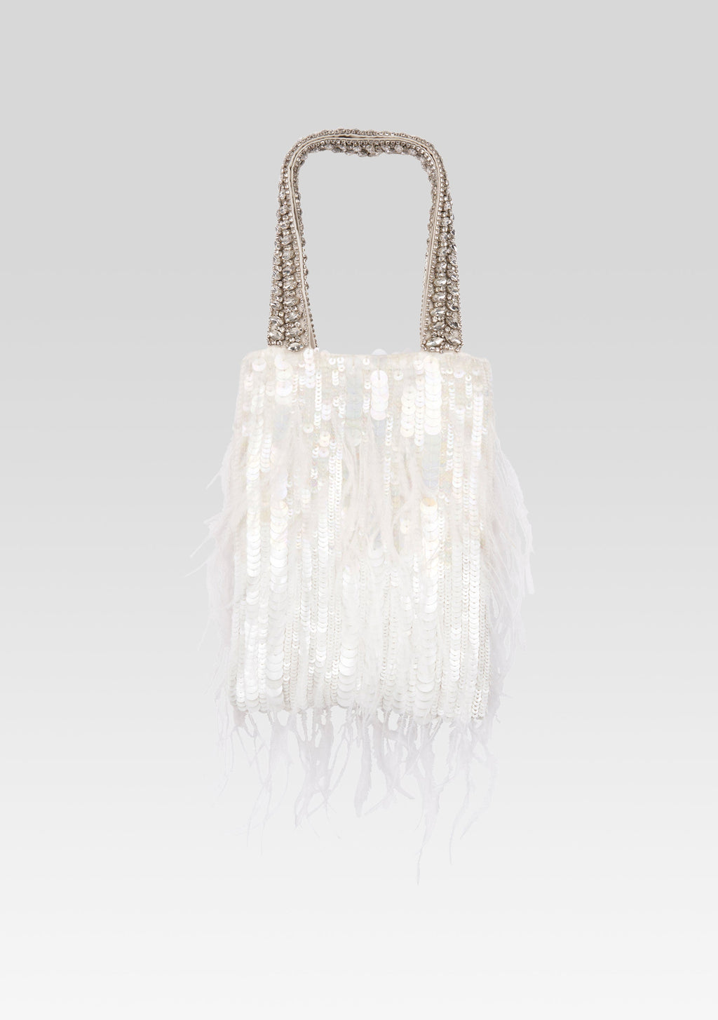 Avery Sequin Feather Bag