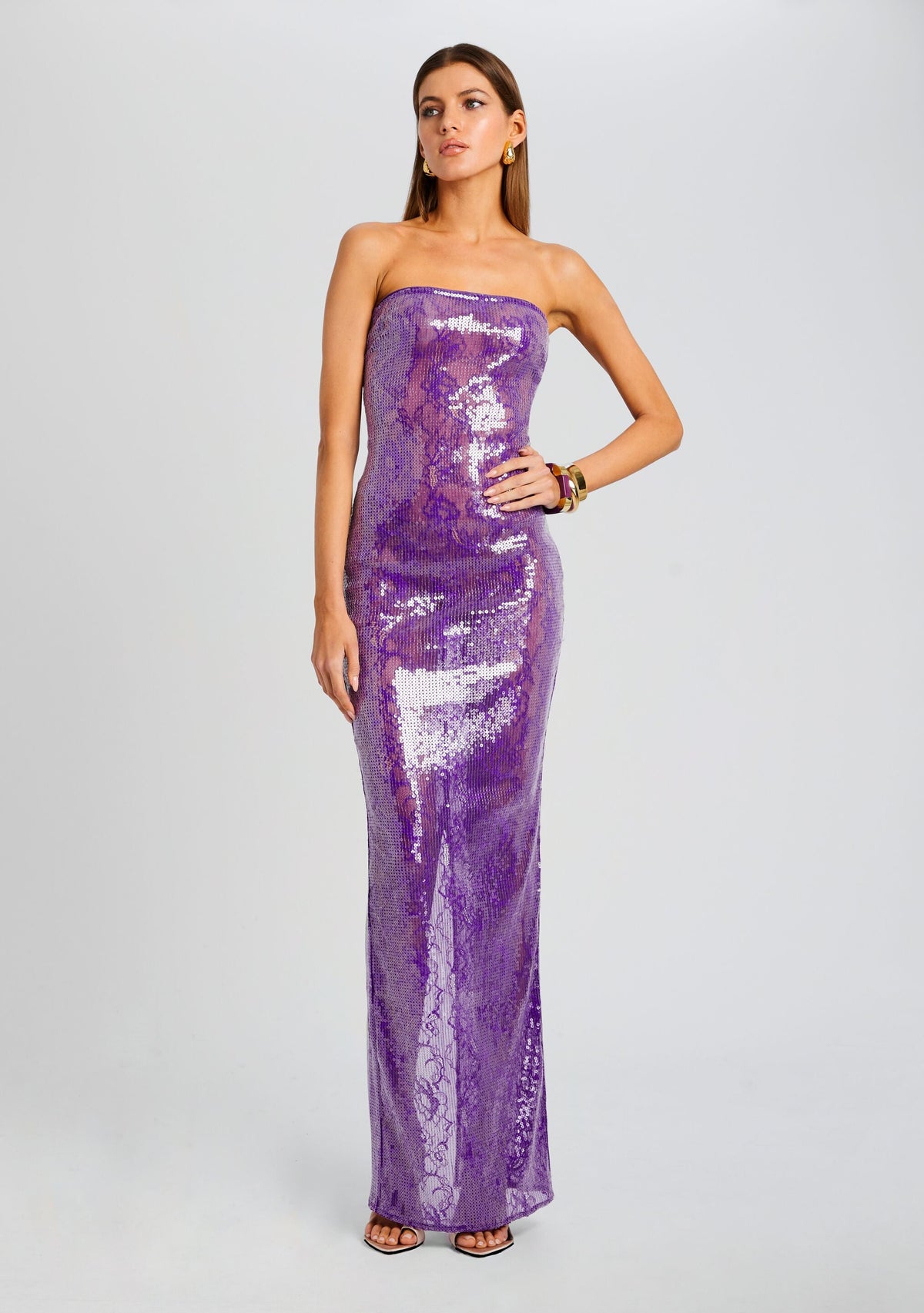 Lucia Sequin Lace Dress