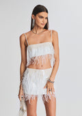 August Feather Sequin Top