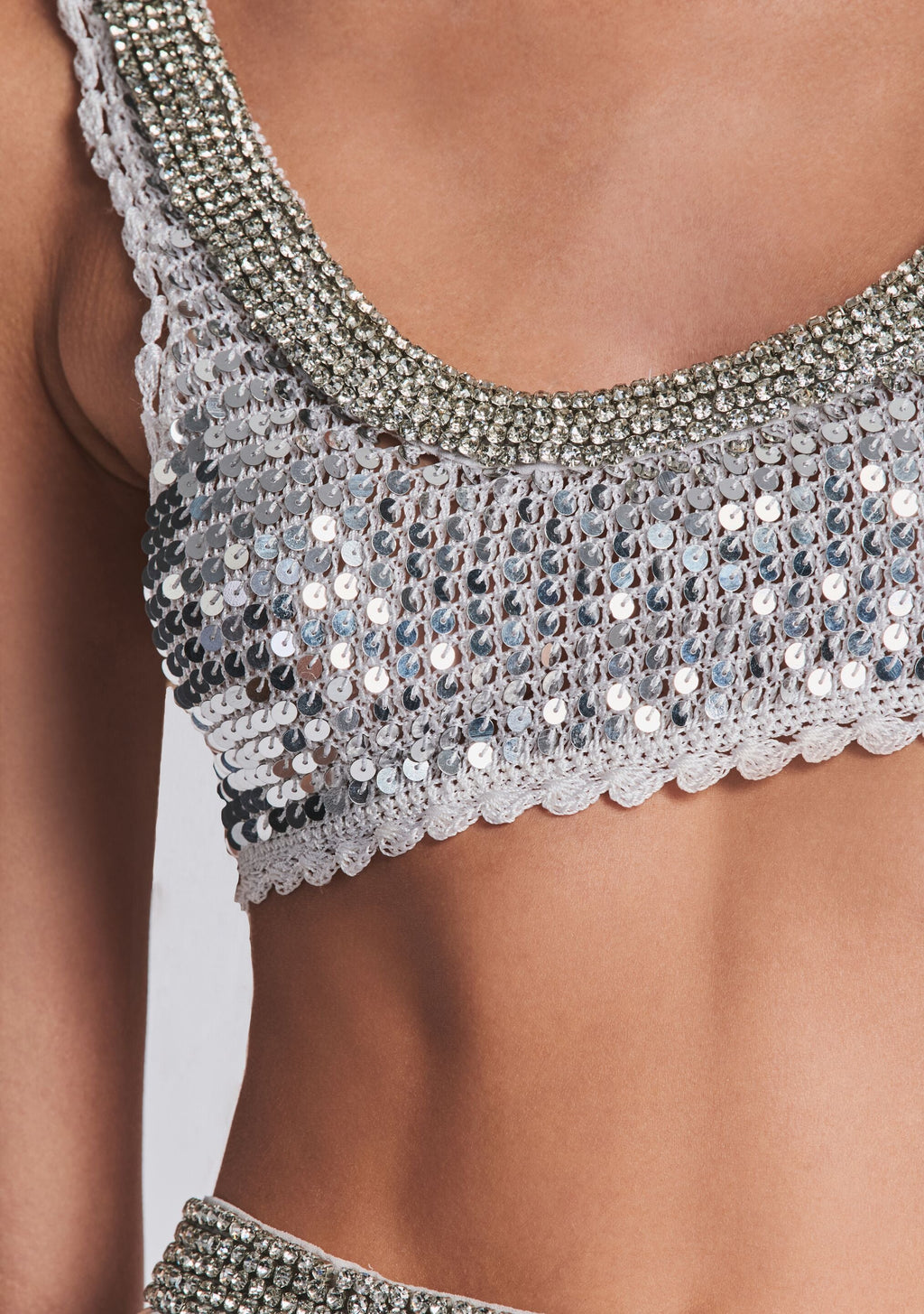 Zed Sequin Crochet Top