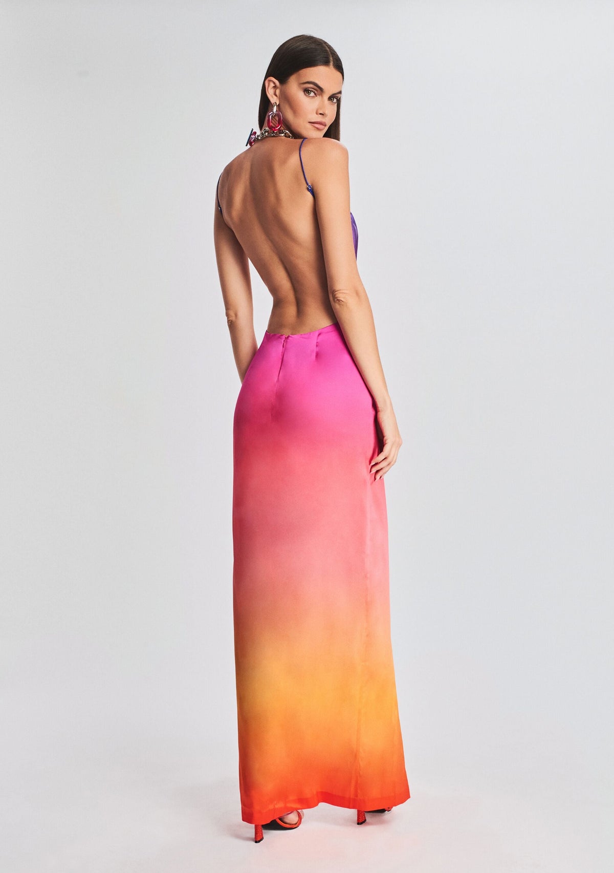 Alyssa Ombre Silk Dress