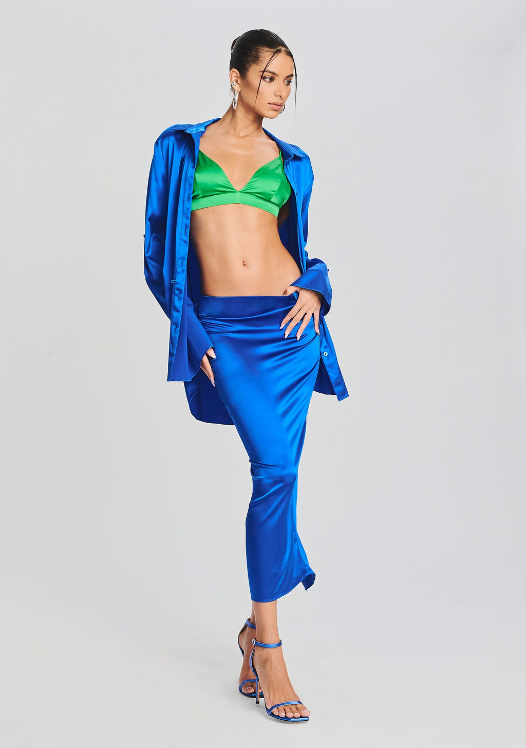 Julian Silk Midi Skirt