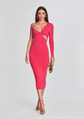 Ivana One Sleeve Midi Dress