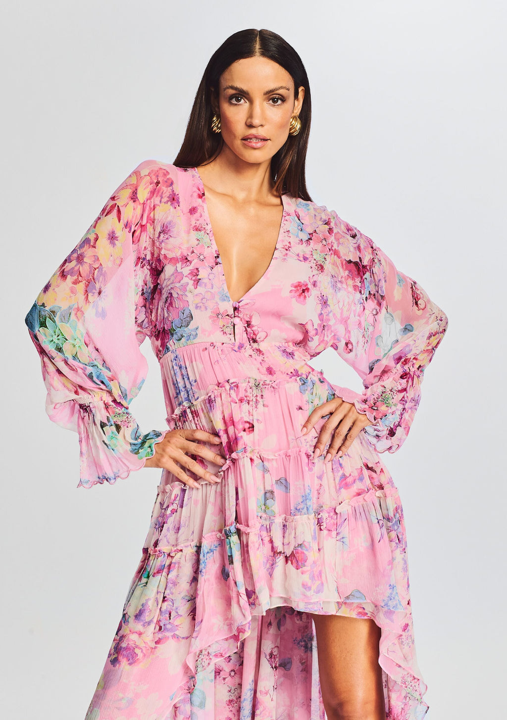 Sage High Low Dress
