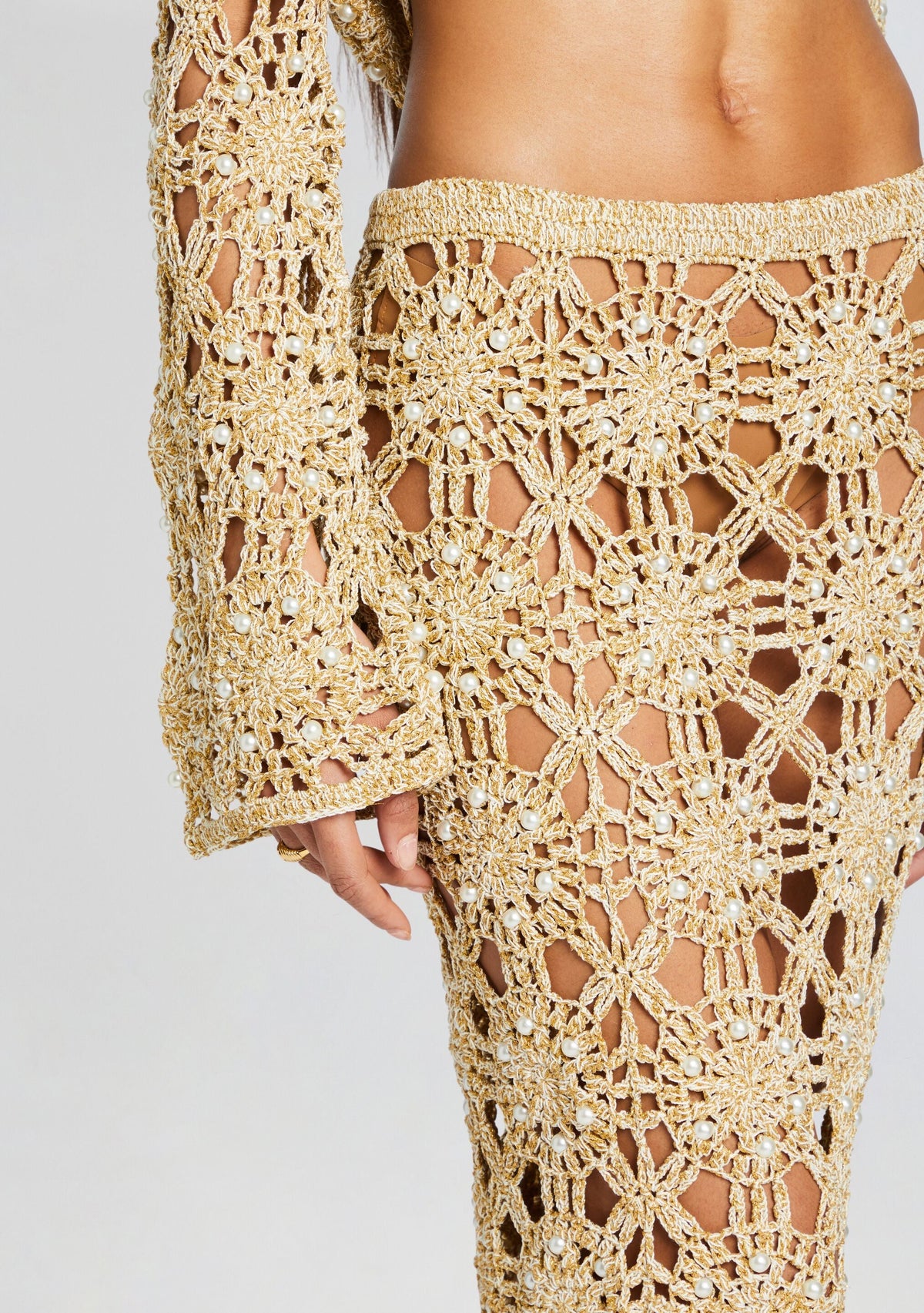 Sofie Metallic Crochet Skirt