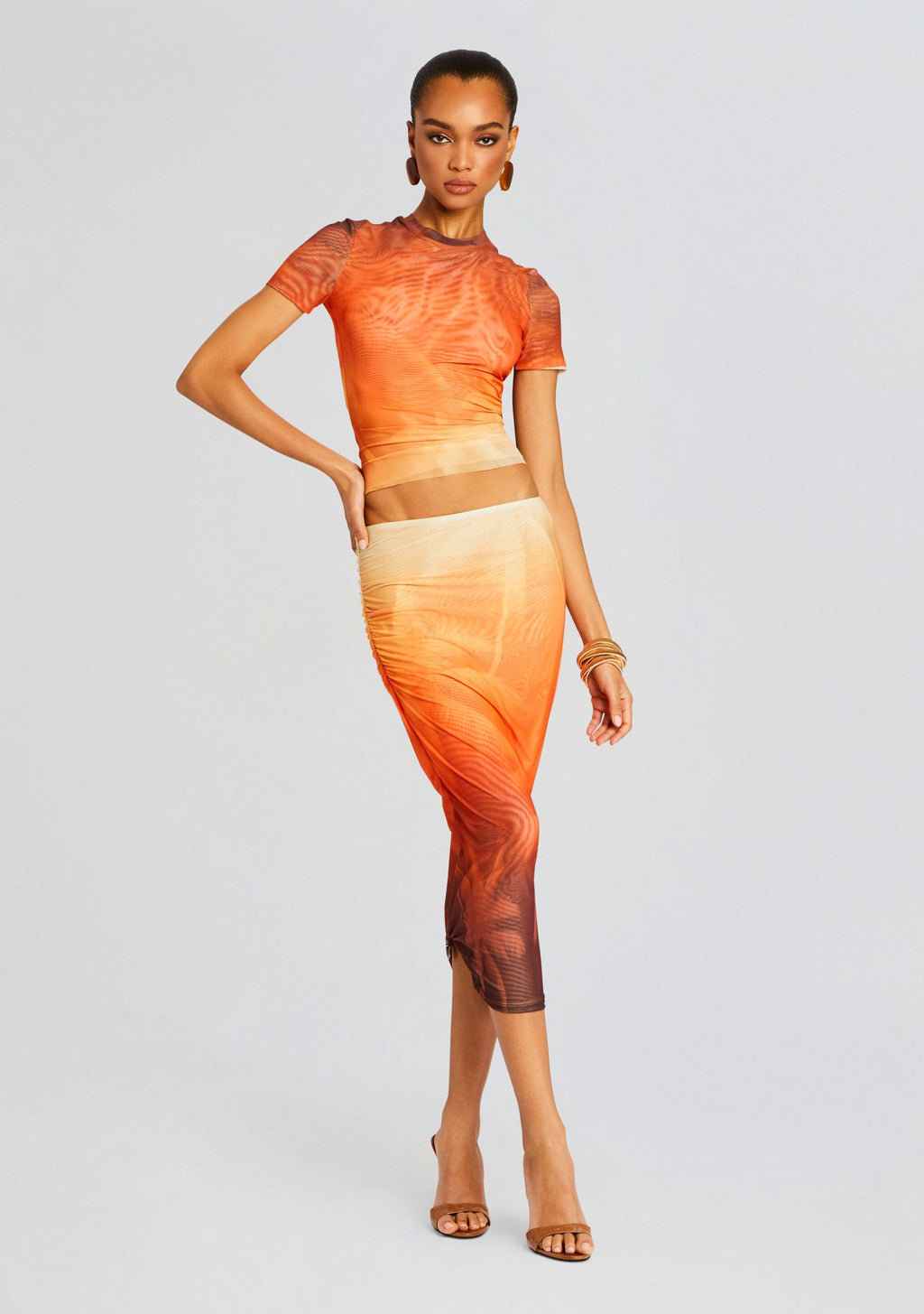 Nia Mesh Midi Skirt