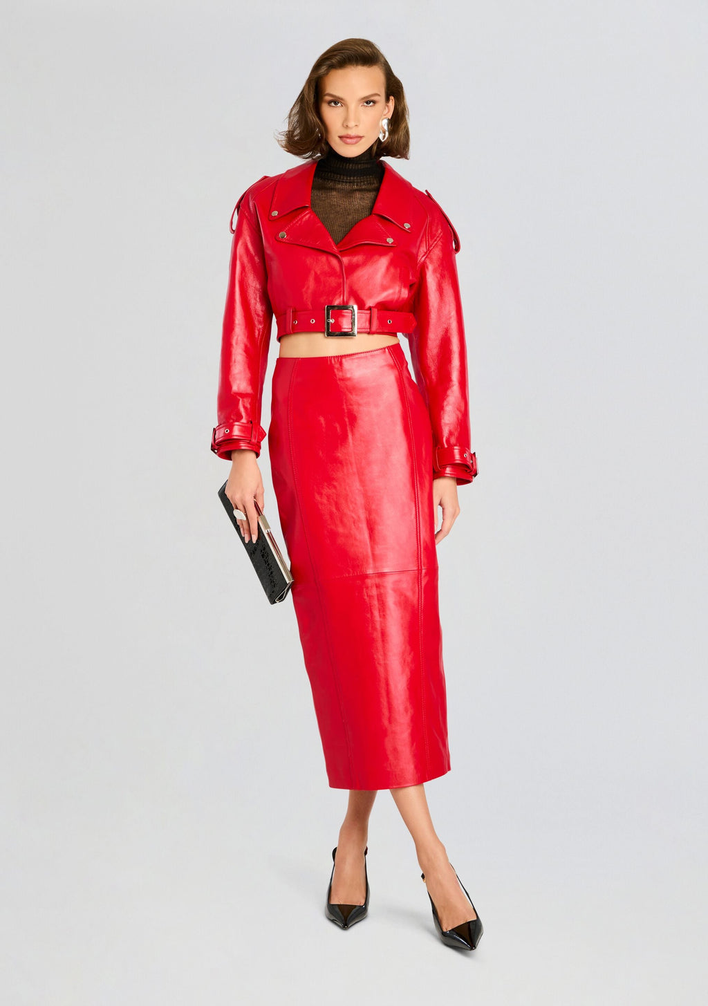 Lonny Leather Skirt