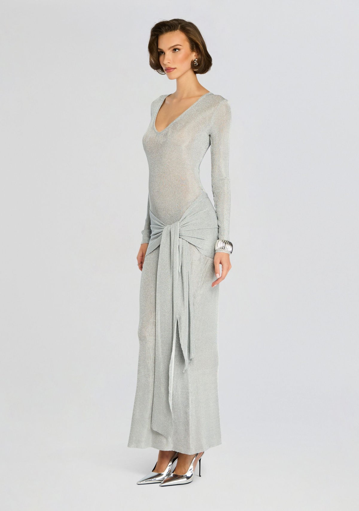 Ashera Metallic Knit Dress