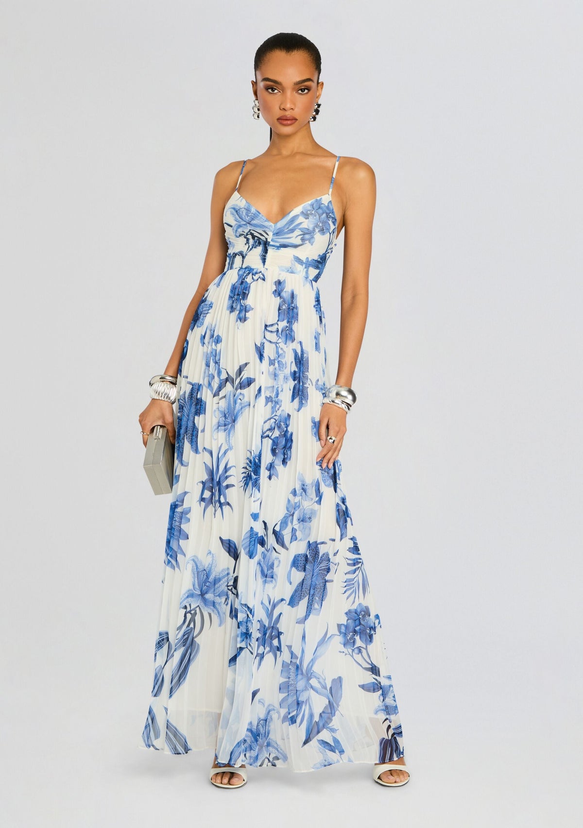 Gabi Pleated Maxi Dress