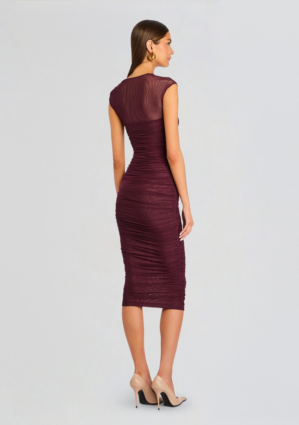 Kylie Mesh Midi Dress