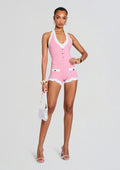Jayde Metallic Rib Knit Romper