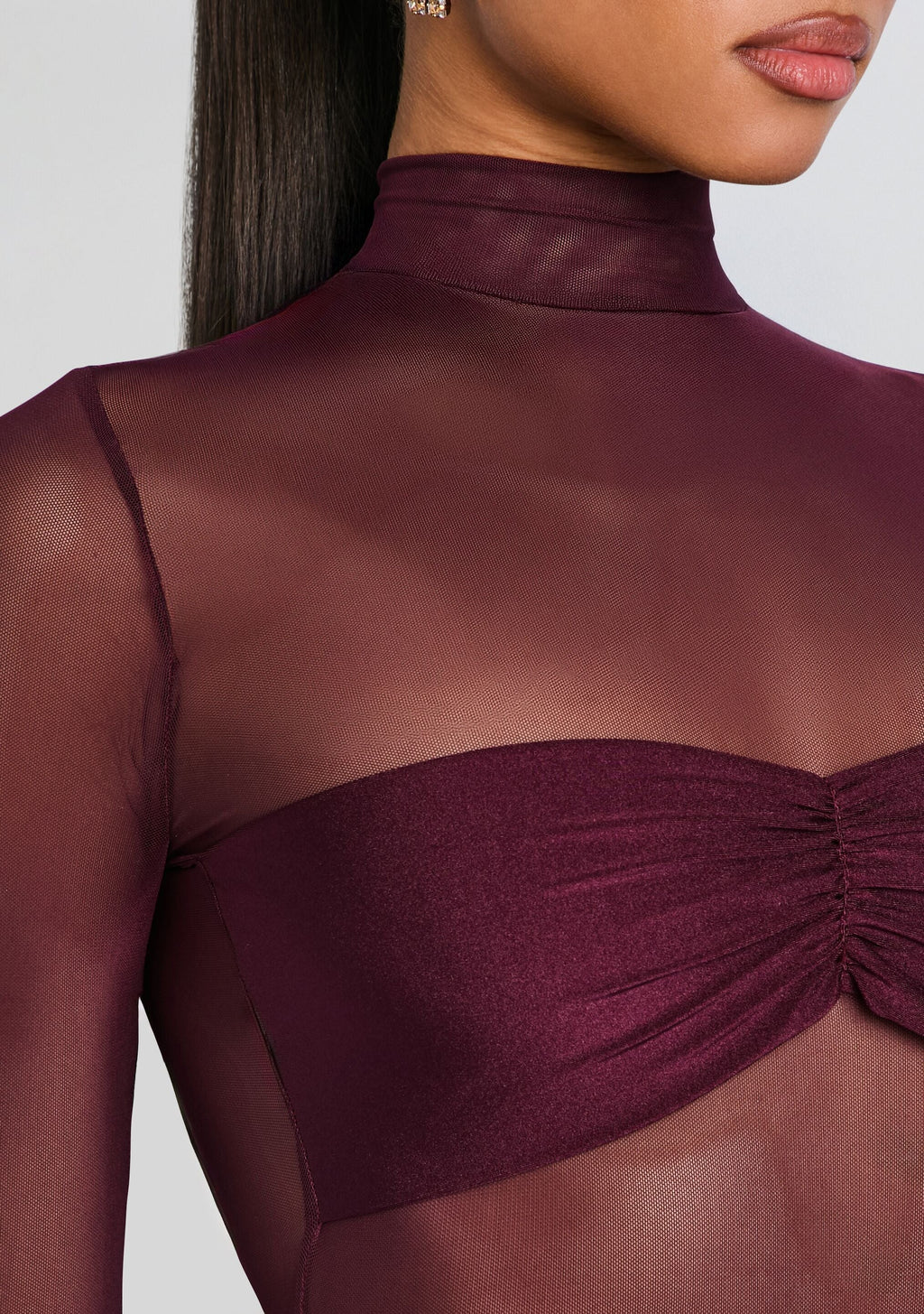 Brietta Bandeau Mesh Catsuit