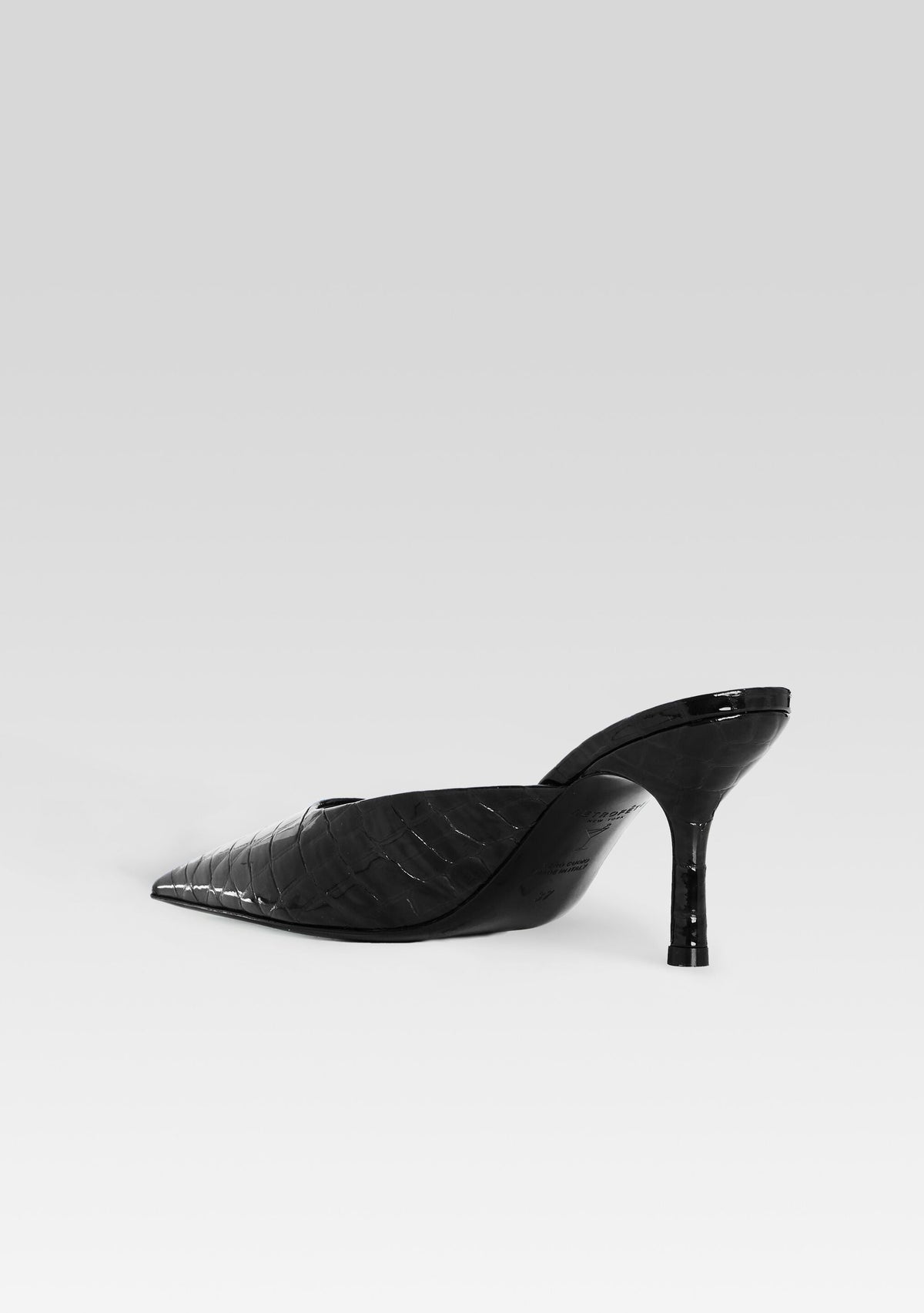 Francesca Leather Kitten Mule