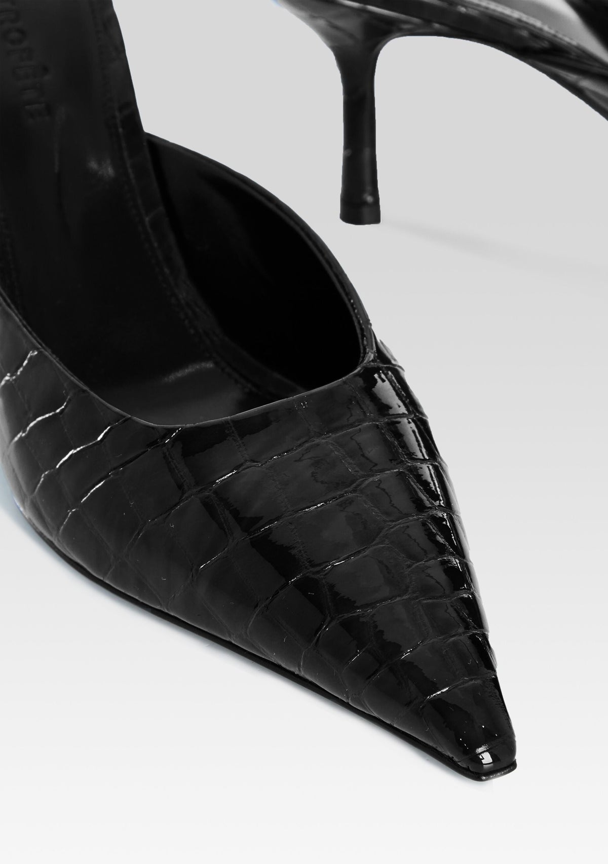 Francesca Leather Kitten Mule