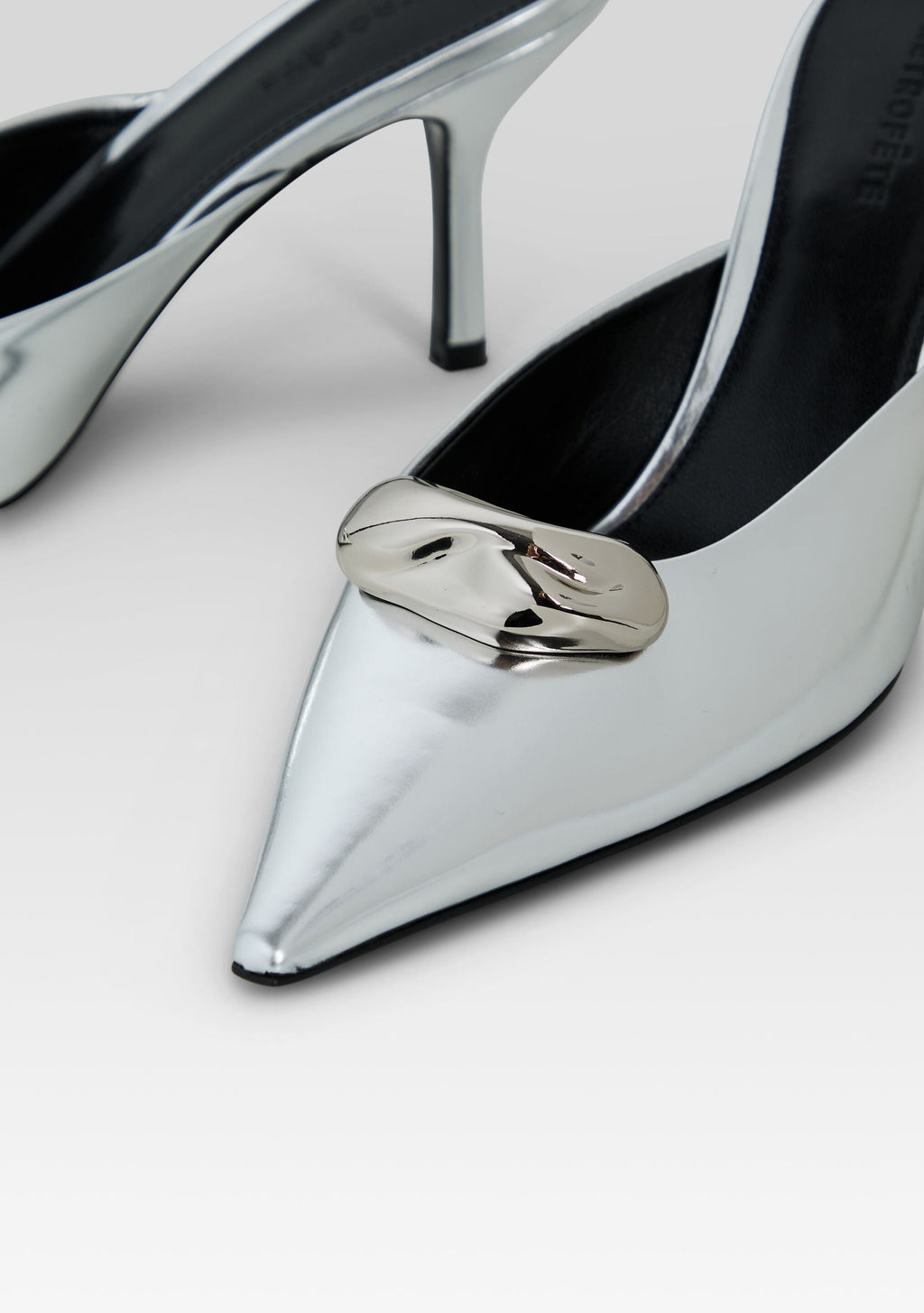 Francesca Leather Kitten Mule