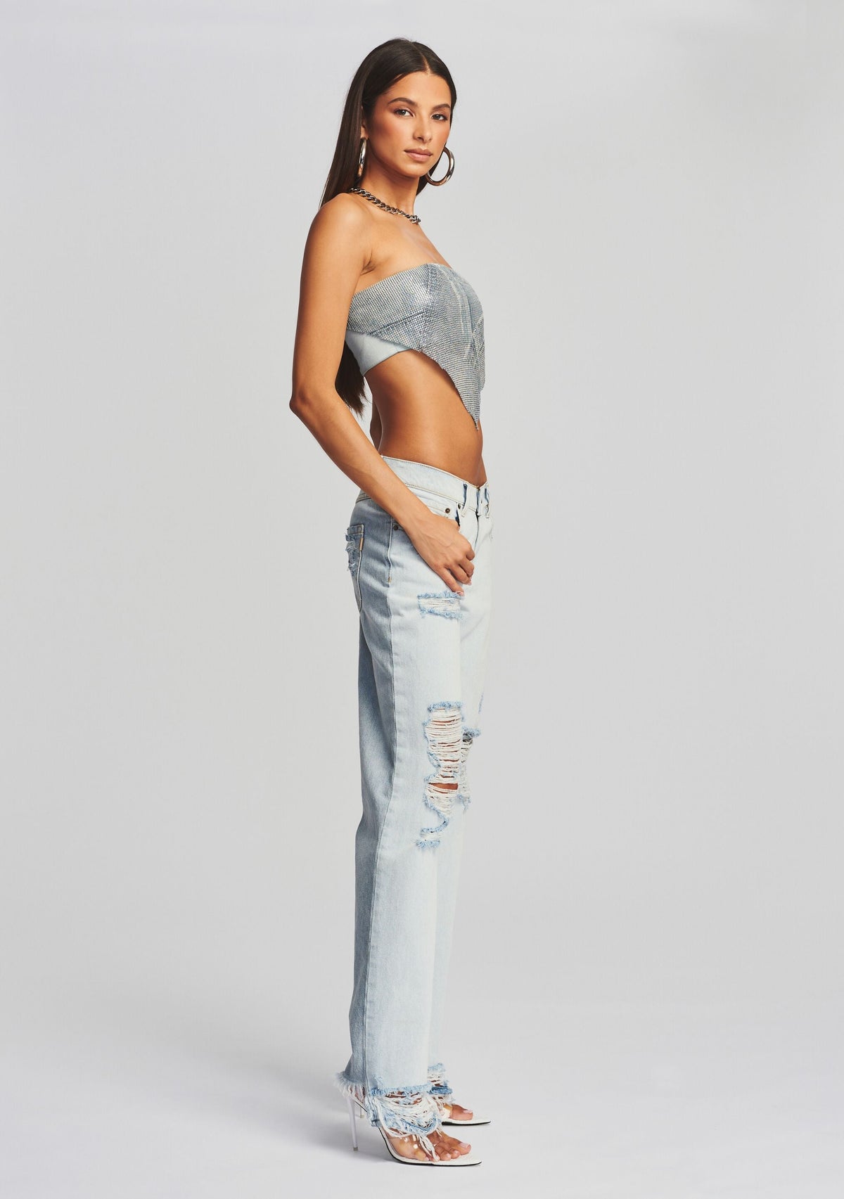Milos Embellished Chainmail Top
